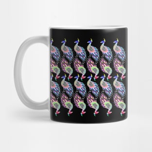 peacocks in light ecopop pattern Mug